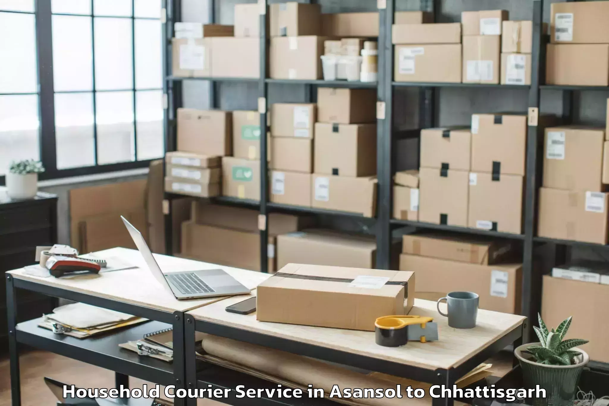 Reliable Asansol to Bastanar Household Courier